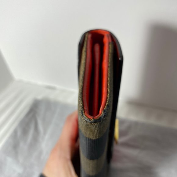 Authentic Fendi Leather & Canvas Turn lock Wallet with Dust Bag - Picture 4 of 16